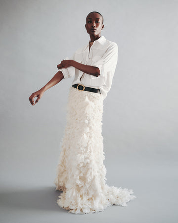 TWP Antique ivory Cry Me A River Skirt in Silk Organza view 1