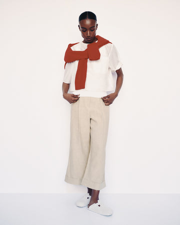 TWP Safari Houston St. Pant in Washed Linen Suiting view 1