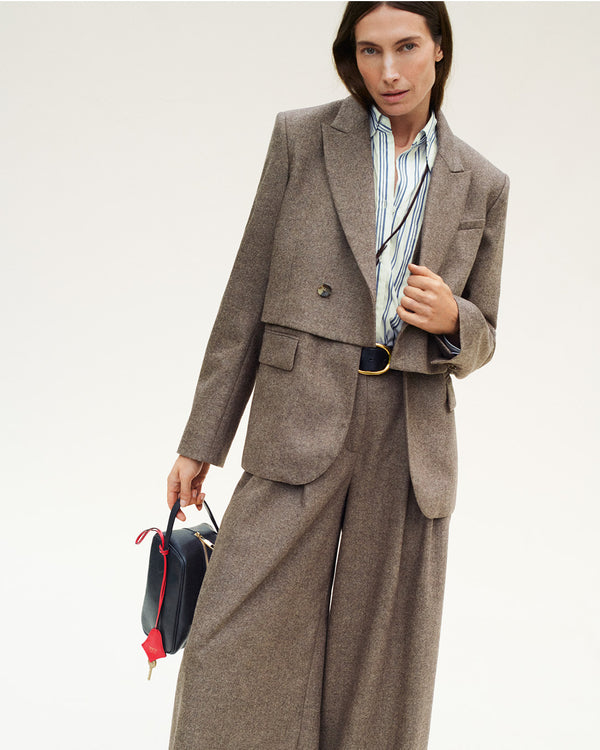 TWP Pinecone melange Two Faced Blazer in Fancy Wool Flannel view 6