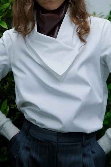 TWP White My Maria Top in Super Compact Poplin view 1