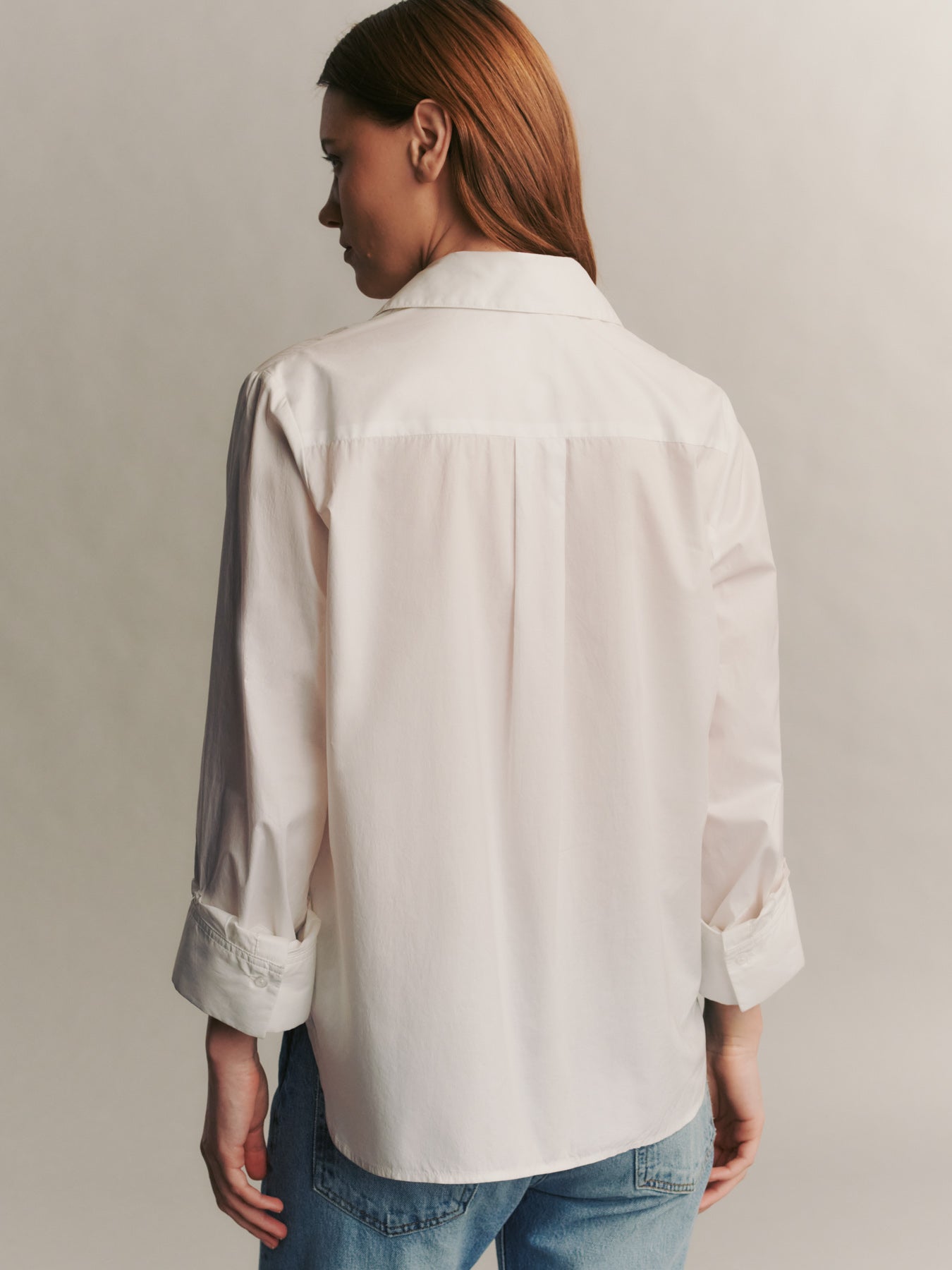 Relaxed Elegance Boyfriend Shirt - White main image 0