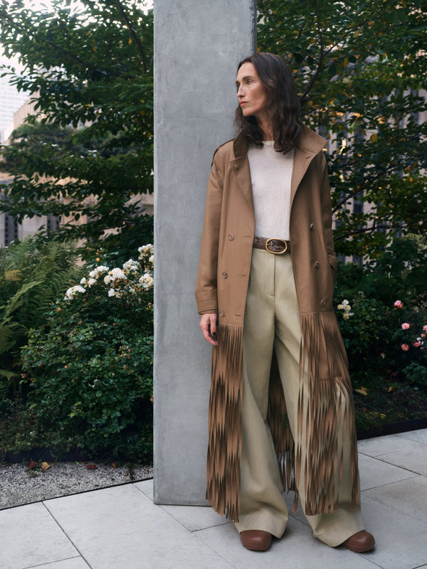 TWP British khaki Fringe Benefit Coat in Water Repellent Twill view 7