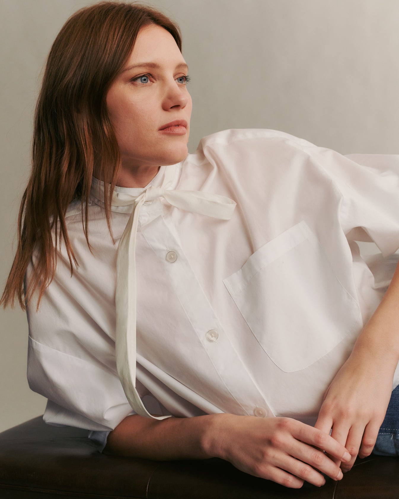 TWP White Darling Shirt in superfine cotton view 6