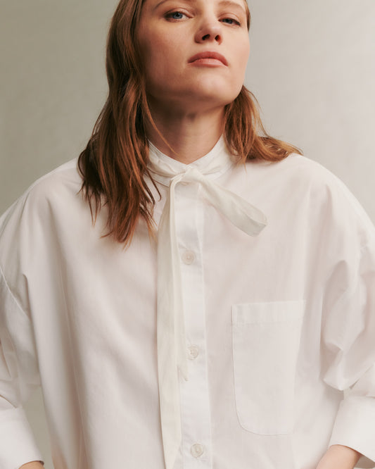 TWP White Darling Shirt in superfine cotton view 6