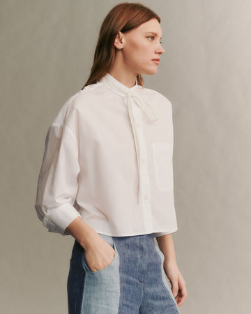 TWP White Darling Shirt in superfine cotton view 5