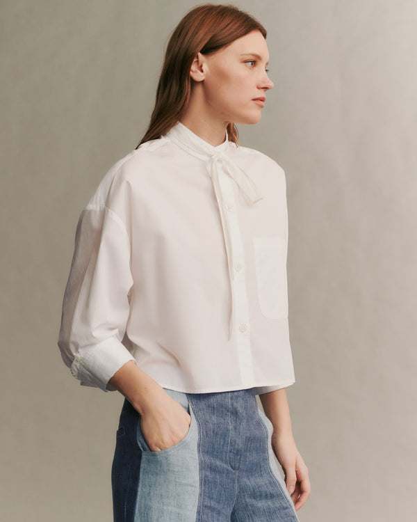 TWP White Darling Shirt in superfine cotton view 4
