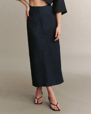 TWP Midnight I Feel A Sin Coming On Skirt in Stretch Cotton Poplin view 3