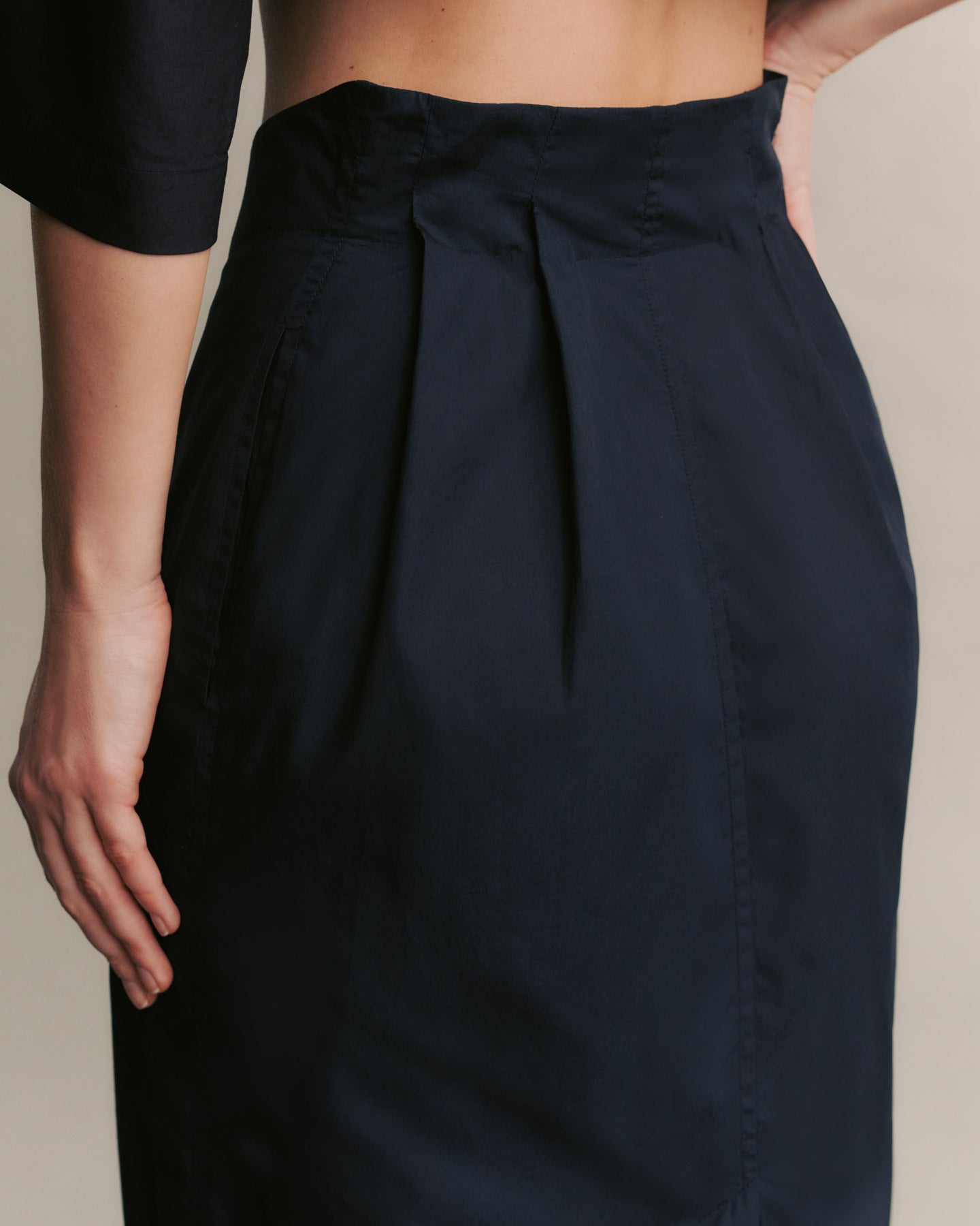 TWP Midnight I Feel A Sin Coming On Skirt in Stretch Cotton Poplin view 5