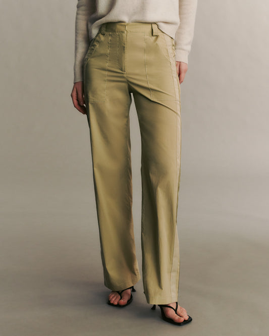TWP Sage Izzy Pant in Stretch Cotton Poplin view 3