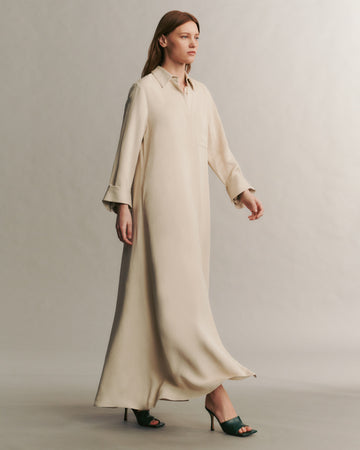 TWP French oak Jennys Gown in Coated Viscose Linen view 2