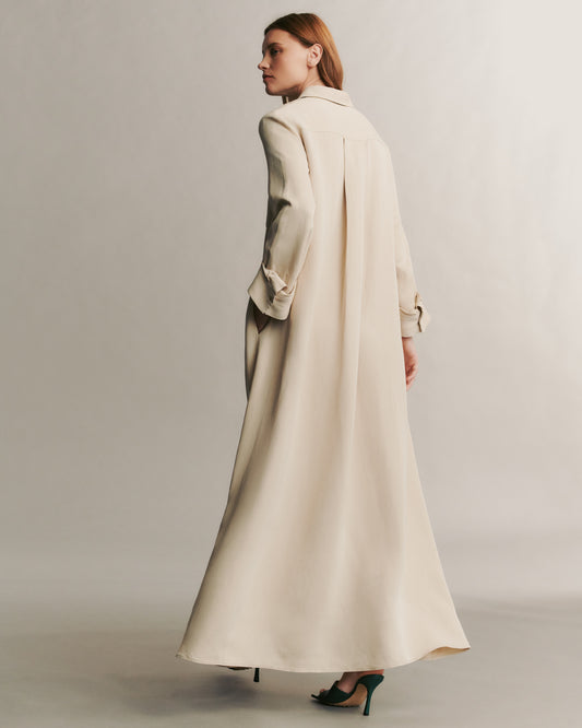 TWP French oak Jennys Gown in Coated Viscose Linen view 3