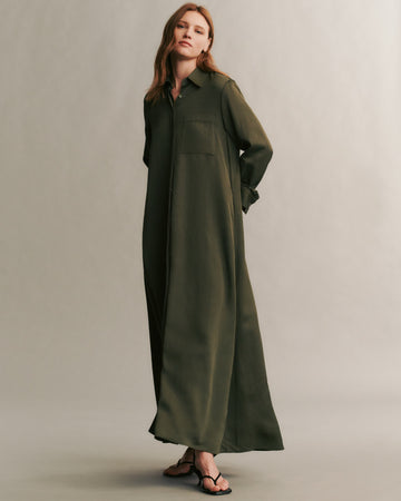 Jennys Gown in coated viscose linen