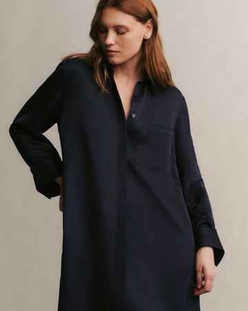 TWP Midnight Jennys Gown in coated viscose linen view 6