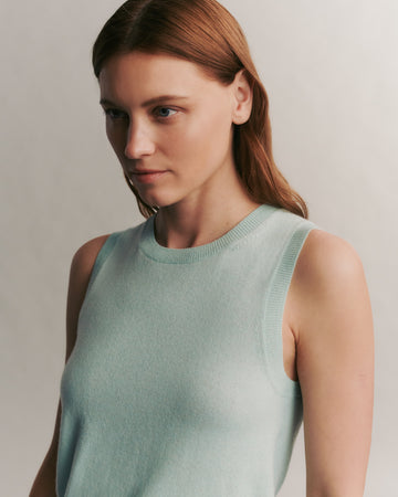 TWP Pale aqua Jenny&#39;s Tank in Cashmere view 4