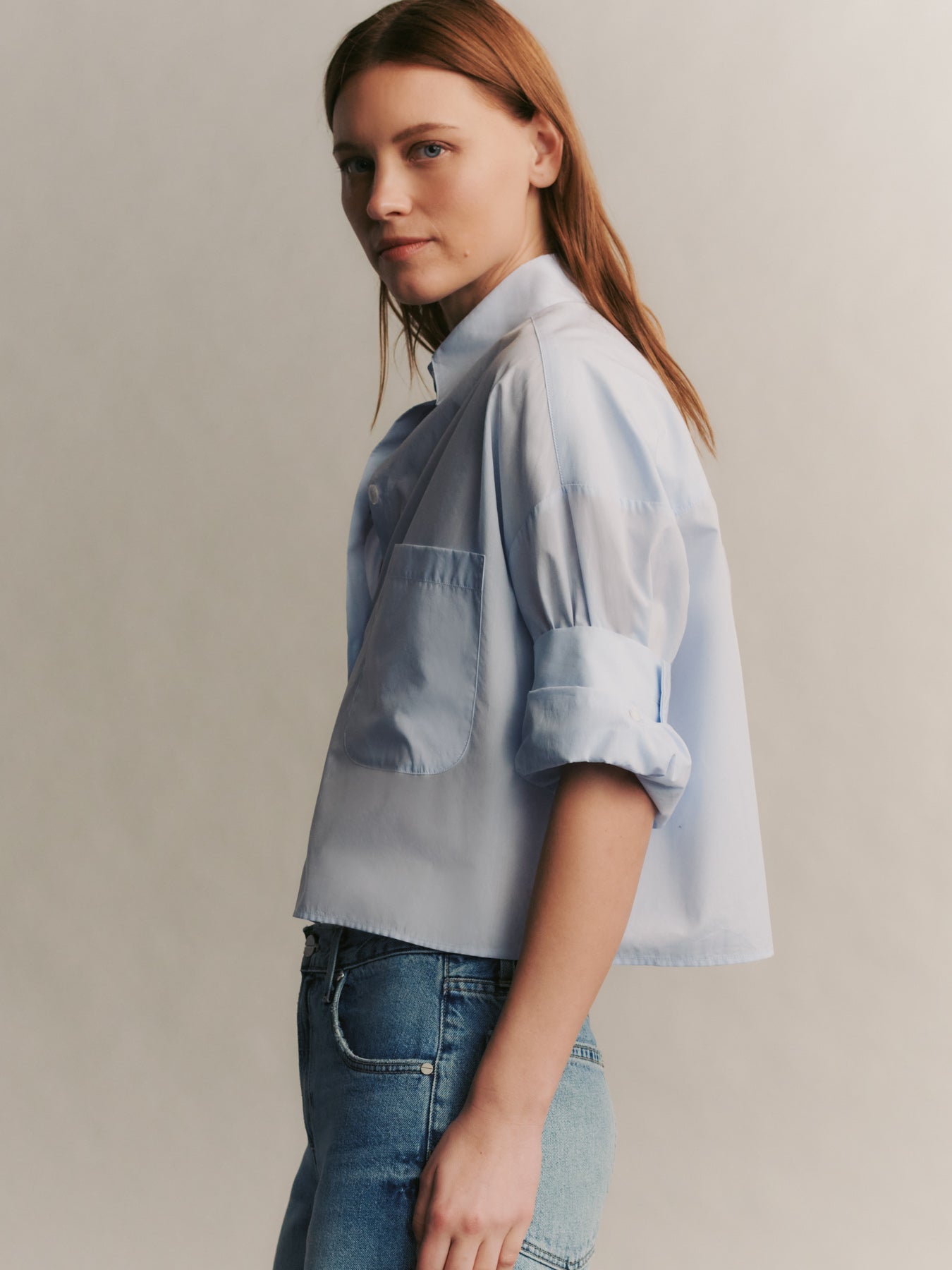 Baby blue Next Ex Shirt in Superfine Cotton | TWP