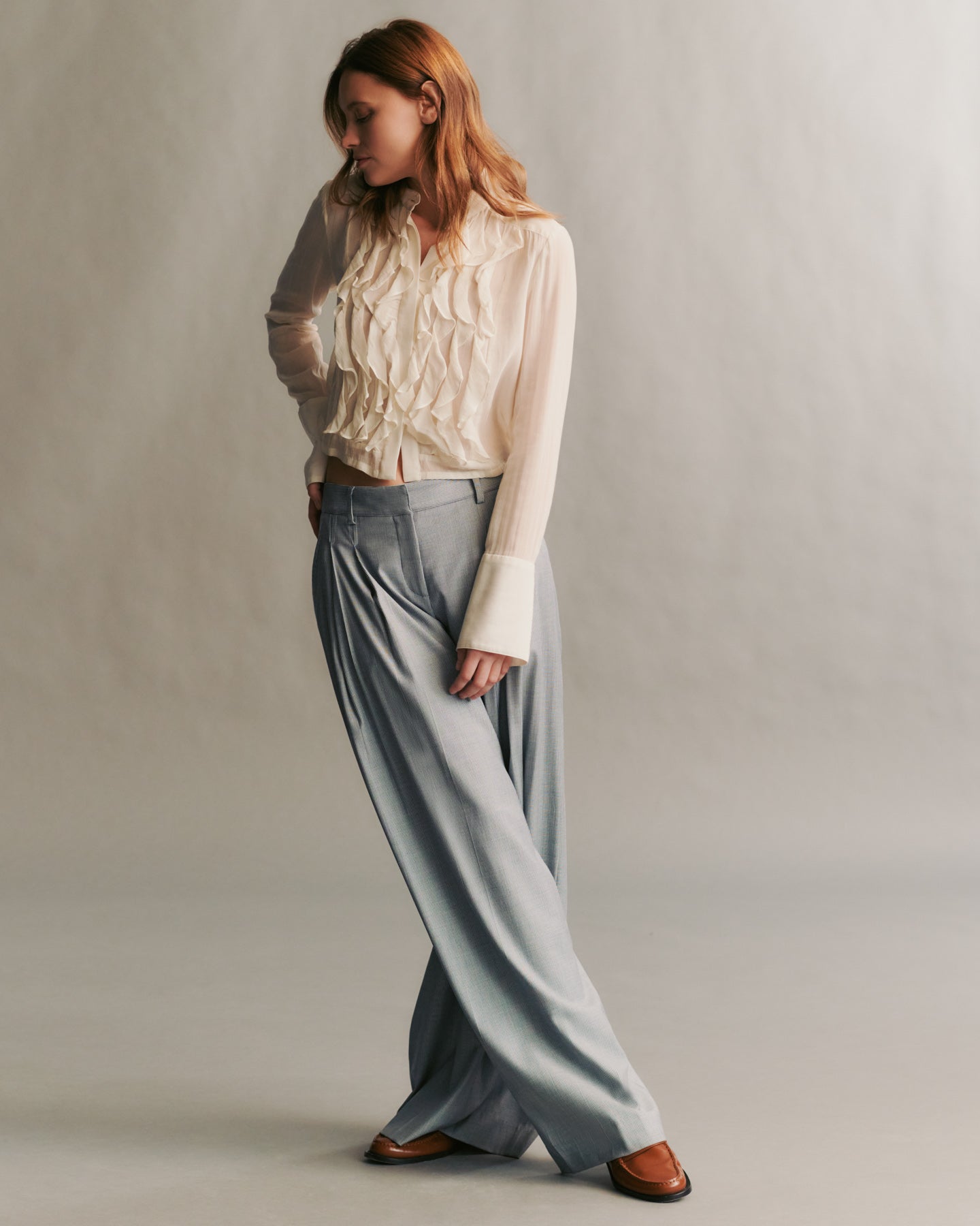 TWP Ivory Test - Patti shirt in crinkled silk cotton voile ...(Hidden from users) view 1