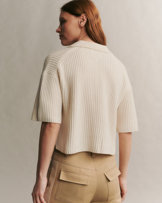 TWP Ivory Tallulah sweater in Cashmere view 4
