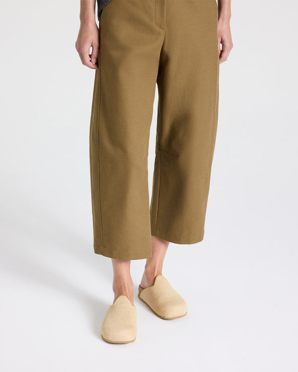 TWP Blonde / tan Pony Clog in Nappa Leather view 2