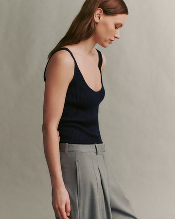 TWP Midnight Knit Tank in Cotton Silk view 7