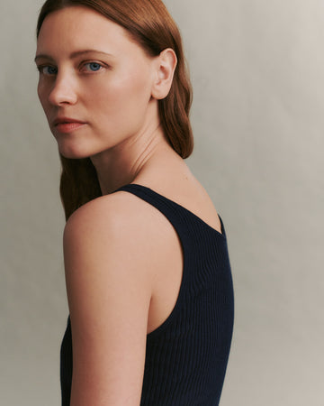 TWP Midnight Knit Tank in Cotton Silk view 8
