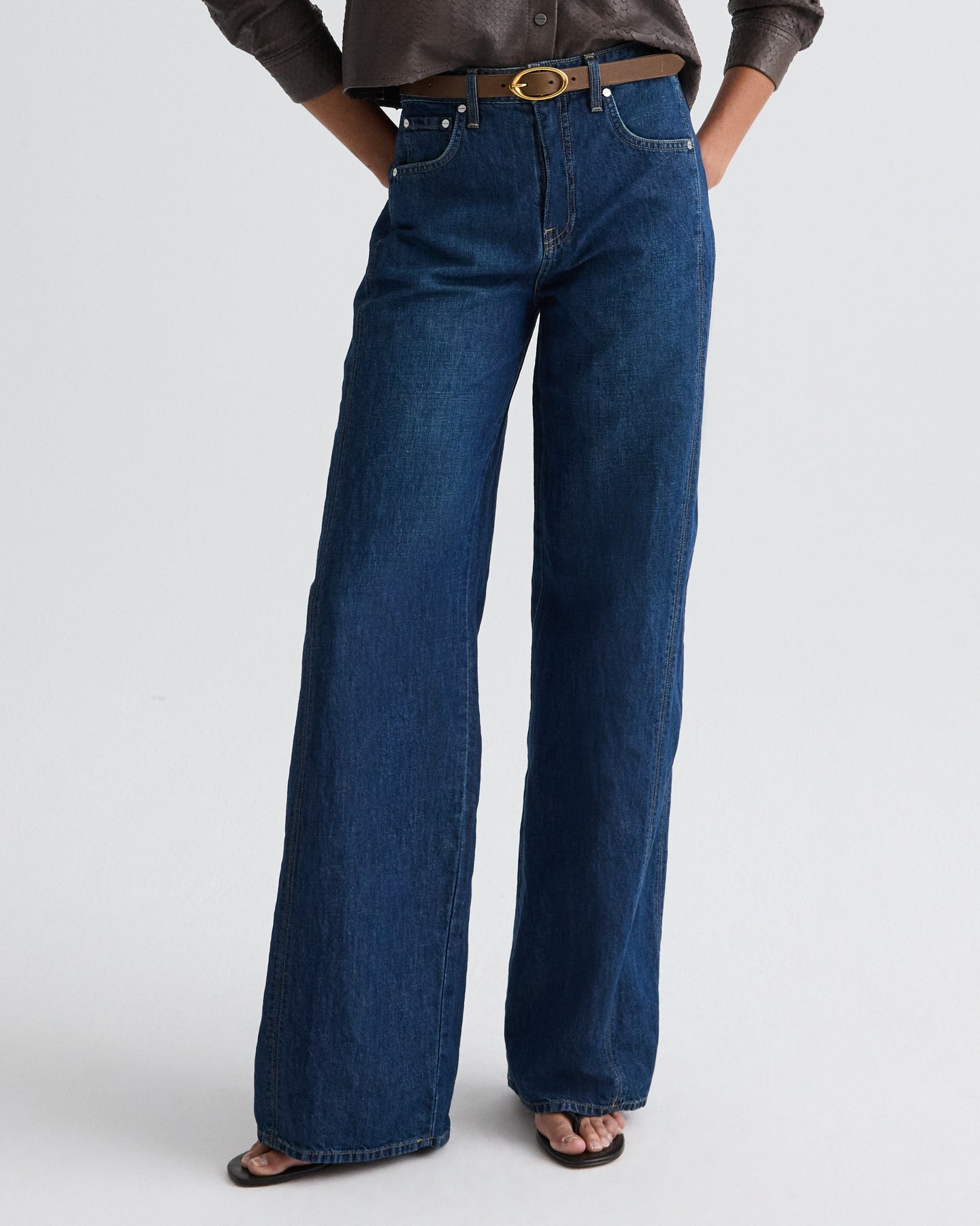 TWP Dark wash West 11th St. Jean in Linen Cotton Denim view 1