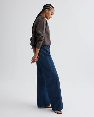 TWP Dark wash West 11th St. Jean in Linen Cotton Denim view 4