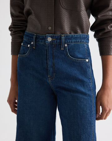 TWP Dark wash West 11th St. Jean in Linen Cotton Denim view 2