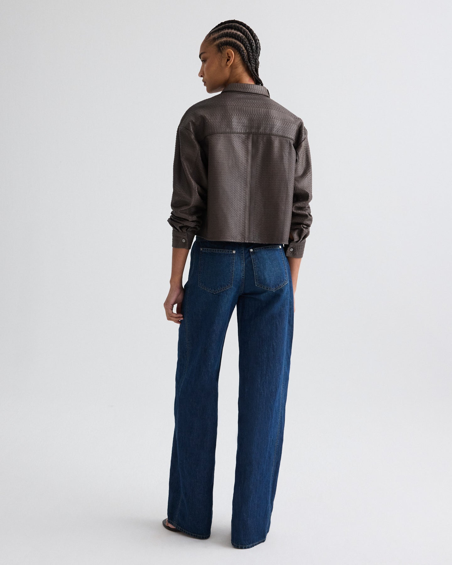 TWP Dark wash West 11th St. Jean in Linen Cotton Denim view 5