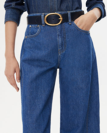 TWP Dark wash West 11th St. Jean in Linen Cotton Denim view 1