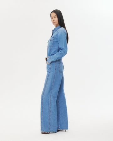 TWP Vintage wash West 11th St. Jean in Linen Cotton Denim view 1