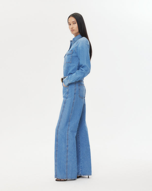 TWP Vintage wash West 11th St. Jean in Linen Cotton Denim view 1