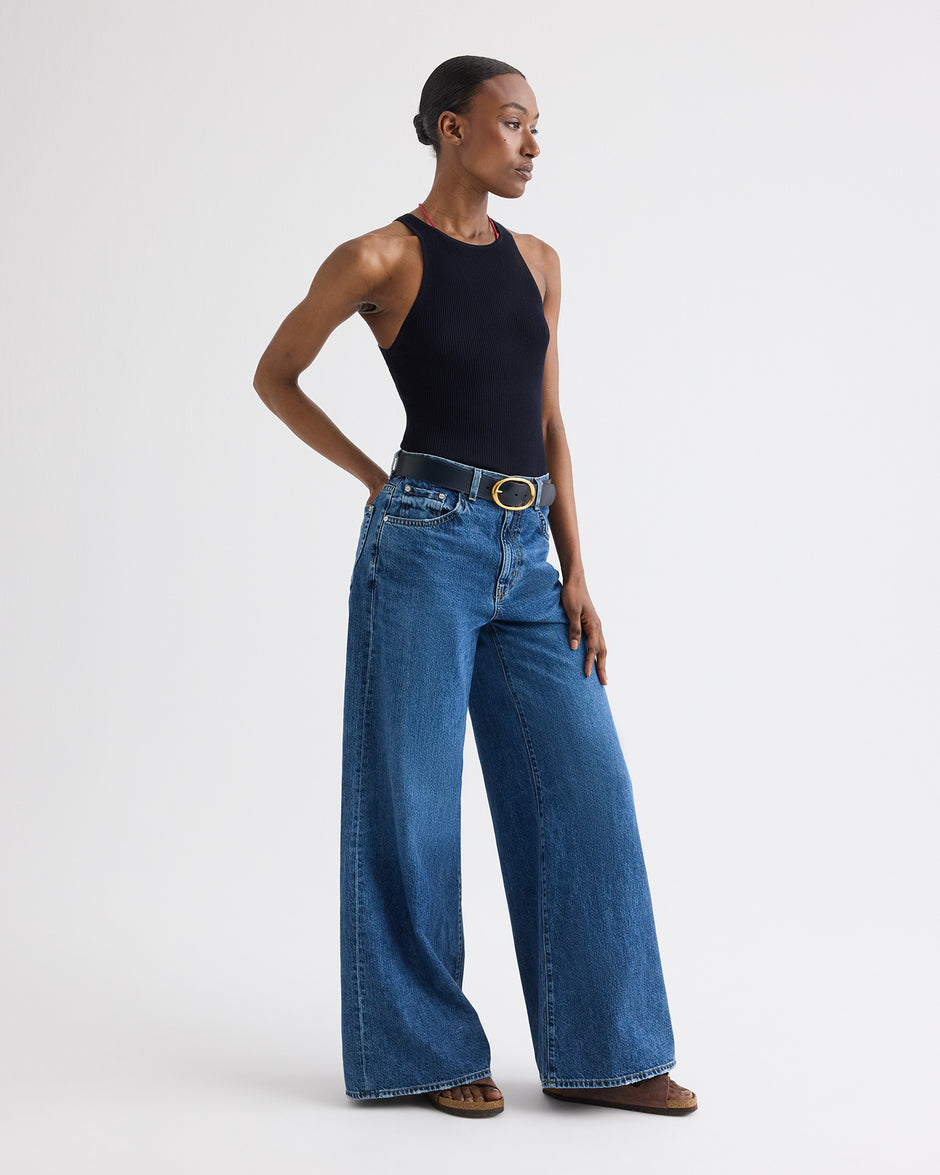TWP Paris Tall Tiny Dancer Jean in Denim view 4