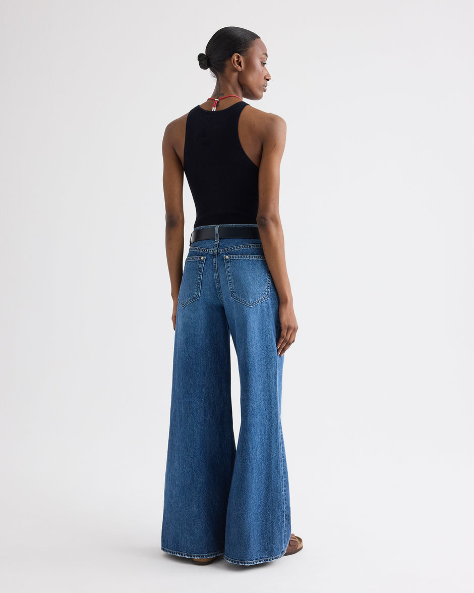 TWP Paris Tall Tiny Dancer Jean in Denim view 5
