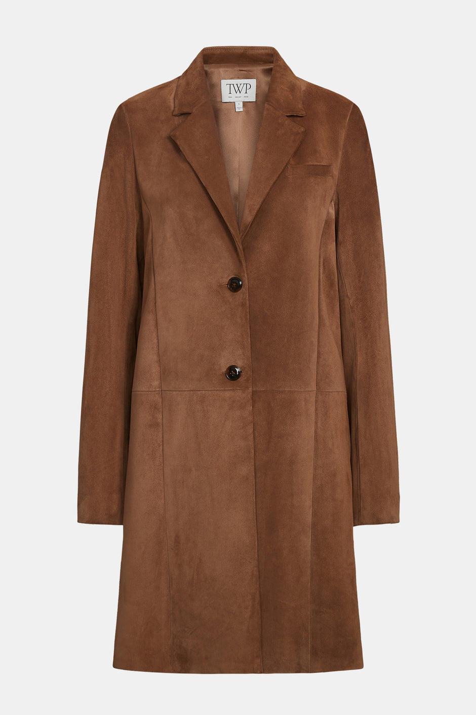 TWP Martora Easy Car Coat in Heavy Suede view 1