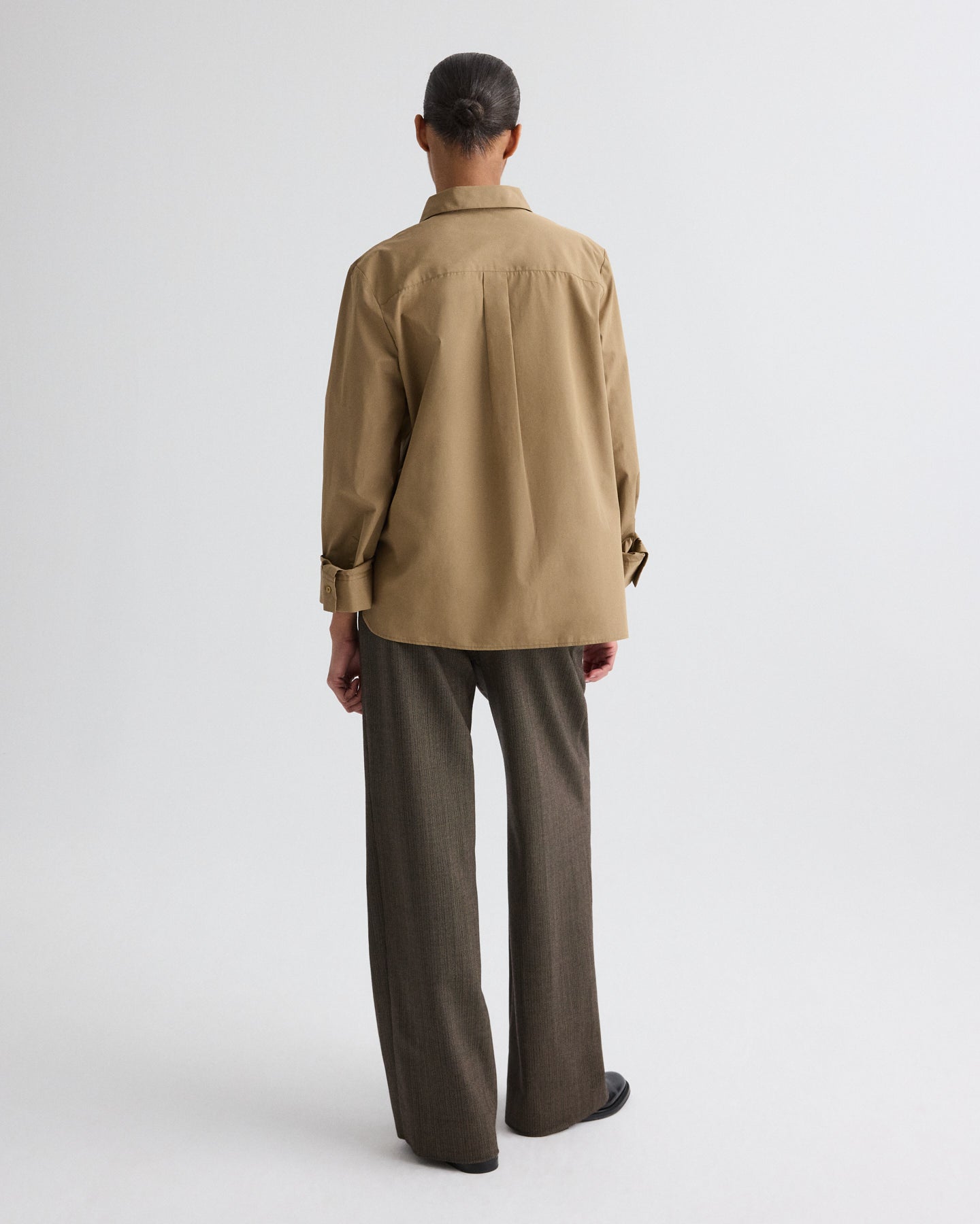 TWP Kelp Next Morning Shirt in Super Compact Poplin view 5