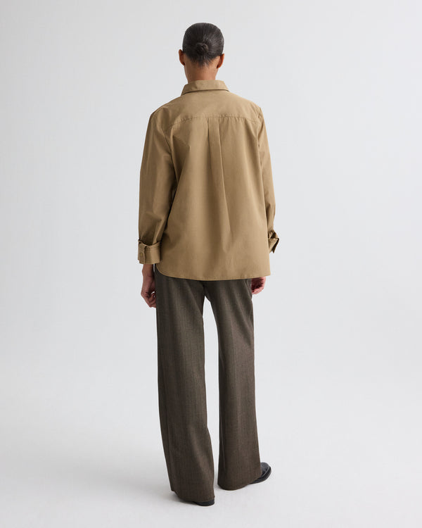 TWP Kelp Next Morning Shirt in Super Compact Poplin view 5