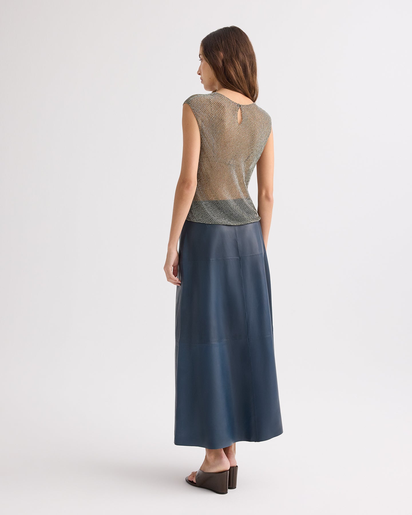 TWP Gunmetal Chloe Top in Micro Bugle Beads view 5