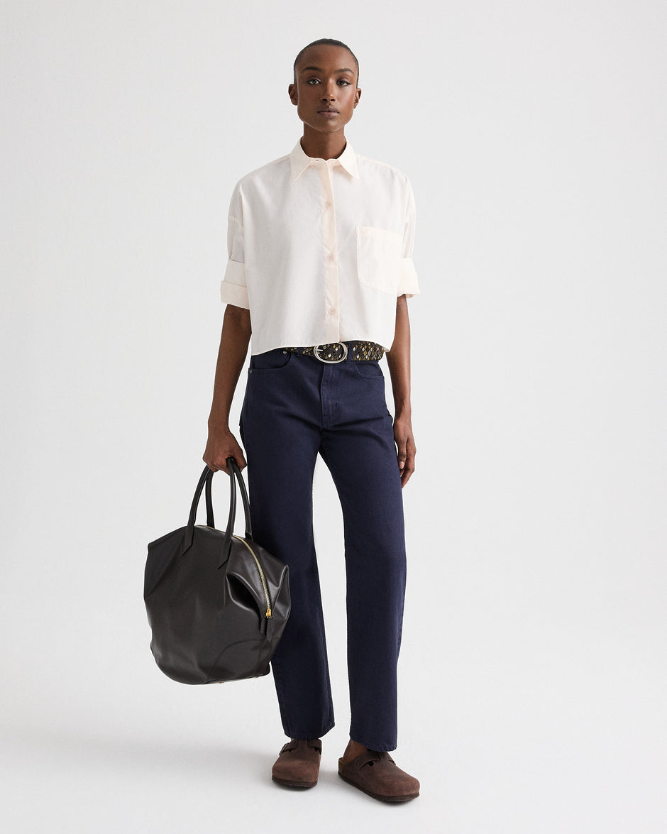 TWP Sheer pink Next Ex Shirt in Superfine Cotton view 3