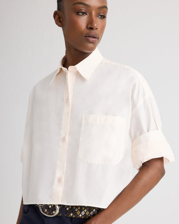 TWP Sheer pink Next Ex Shirt in Superfine Cotton view 1