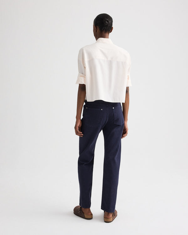 TWP Sheer pink Next Ex Shirt in Superfine Cotton view 5