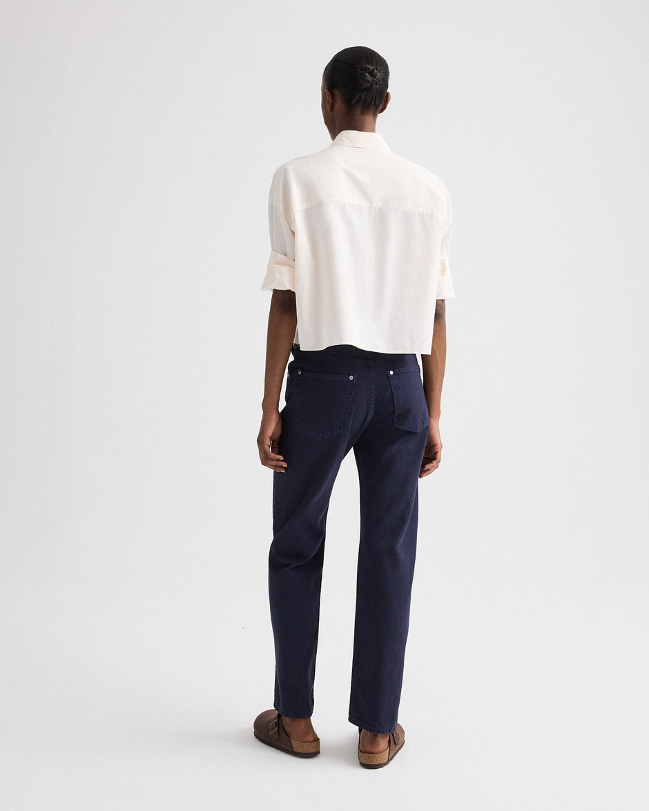 TWP Sheer pink Next Ex Shirt in Superfine Cotton view 5