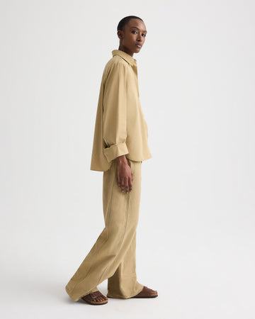 TWP Kelp Next Morning Shirt in Superfine Cotton Shirting view 4