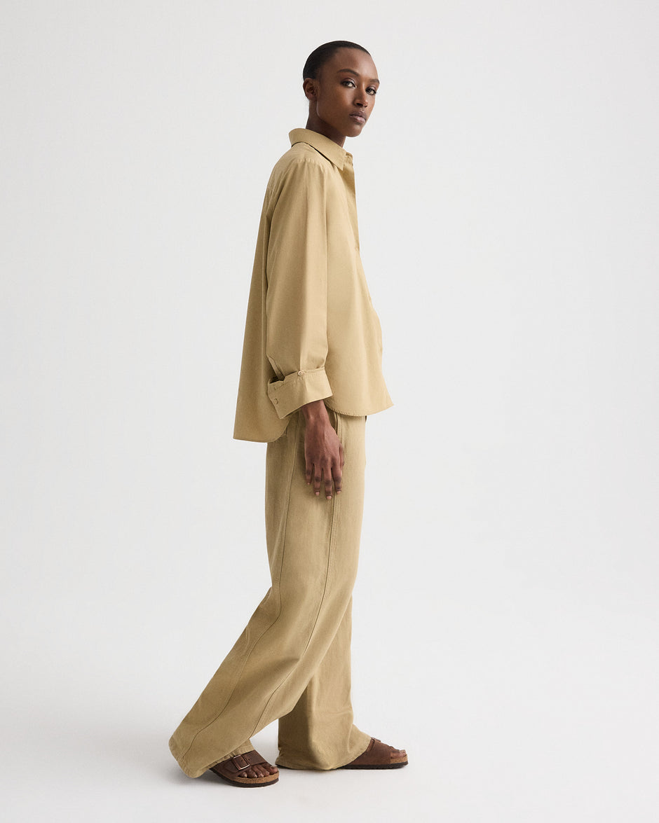 TWP Kelp Next Morning Shirt in Superfine Cotton Shirting view 4