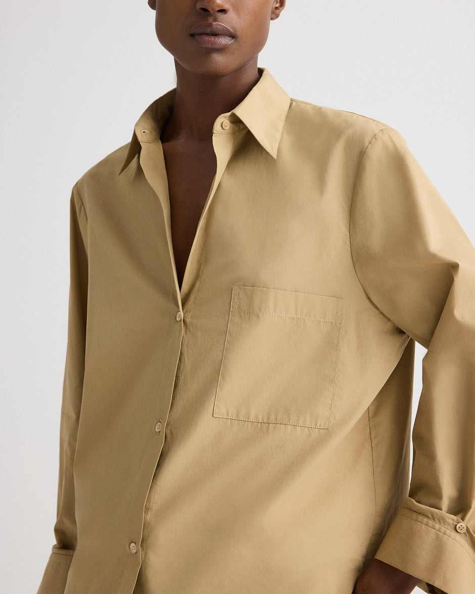 TWP Kelp Next Morning Shirt in Superfine Cotton Shirting view 2