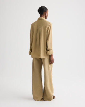 TWP Kelp Next Morning Shirt in Superfine Cotton Shirting view 5