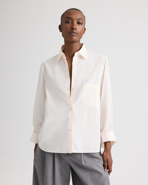 Sheer pink Next Morning Shirt in Superfine Cotton | TWP