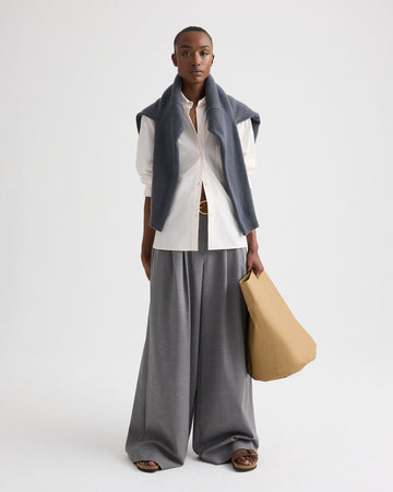 TWP Sheer pink Next Morning Shirt in Superfine Cotton view 3