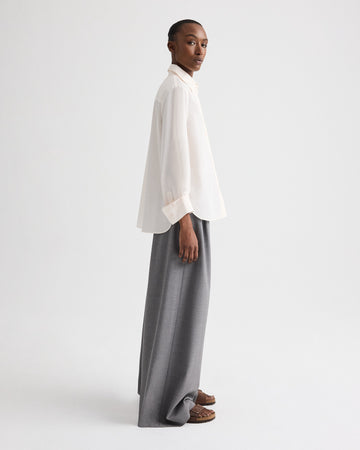 TWP Sheer pink Next Morning Shirt in Superfine Cotton view 4