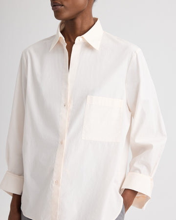 TWP Sheer pink Next Morning Shirt in Superfine Cotton view 2