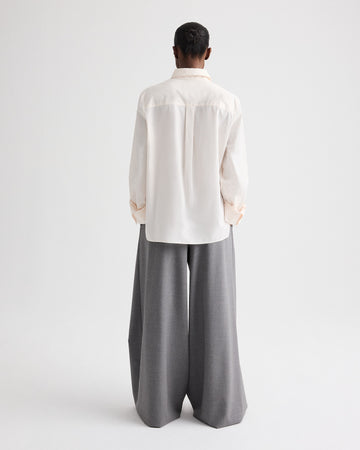 TWP Sheer pink Next Morning Shirt in Superfine Cotton view 5